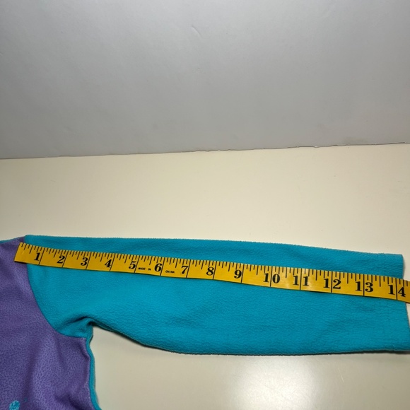 Vintage Y2K Disney Princess Fleece Pajama Top Ariel Flounder Snowflake Christmas - Picture 6 of 7